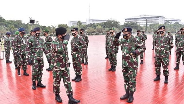 Panglima TNI terima laporan korps kenaikan pangkat 91 Pati TNI.