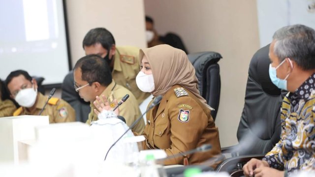 Fatmawati Rusdi saat rapat koordinasi beberapa waktu lalu