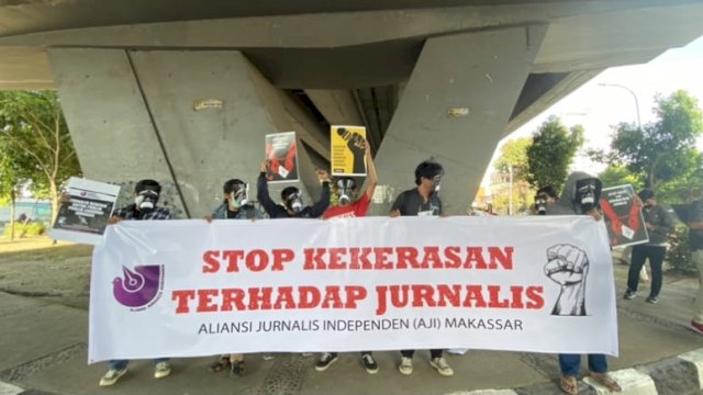AJI Makassar Turun ke Jalan, Kutuk Kekerasan Terhadap Jurnalis