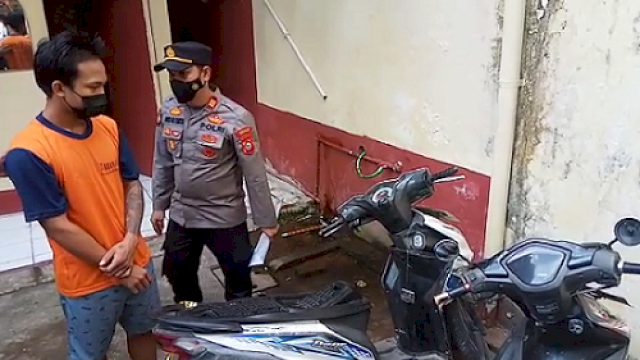 Polisi Tangkap Residivis Curanmor di Makassar. (Istimewa).