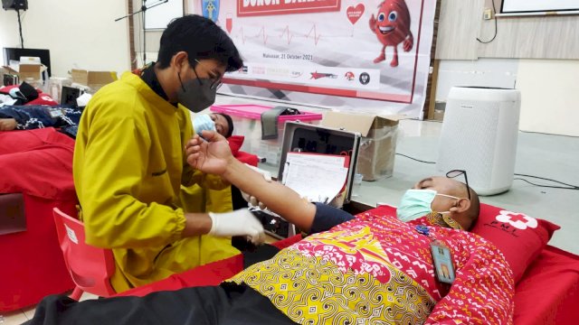 Kementerian Hukum dan HAM Sulawesi Selatan menggelar aksi donor darah. (Istimewa). 
