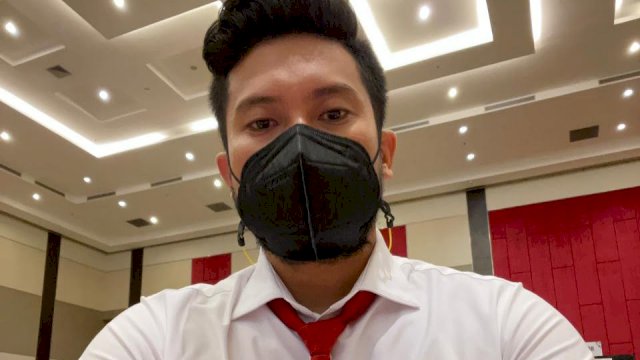 Kasat Reskrim Polres Pangkep, AKP Eka Bayu saat menghadiri Rakernis Polda Sulsel di Hotel Dalton, Makassar. 