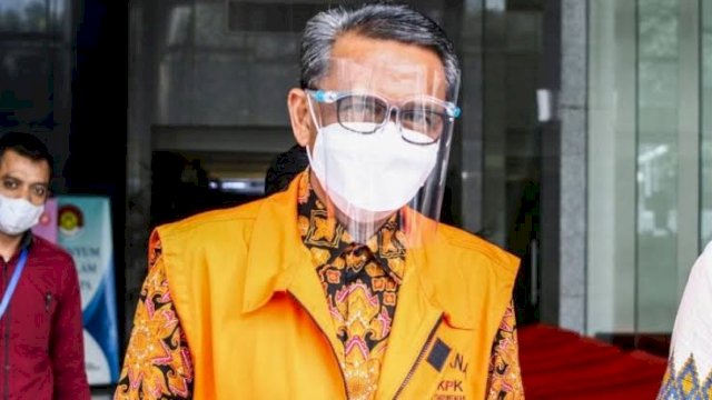 Gubernur Sulsel Nonaktif Nurdin Abdullah saat diperiksa KPK. (AntaraFoto). 