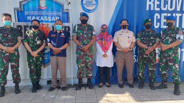 Kontainer Makassar Recover jadi Tempat TNI Lakukan Vaksinasi di Kecamatan Rappocini