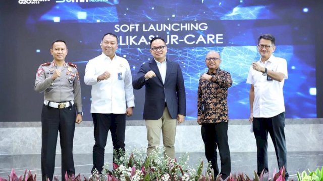 Jasa Raharja menggelar soft launching JRcare bertempat di kantor Kementerian BUMN Jakarta Pusat, Kamis (2/6/2022) pagi