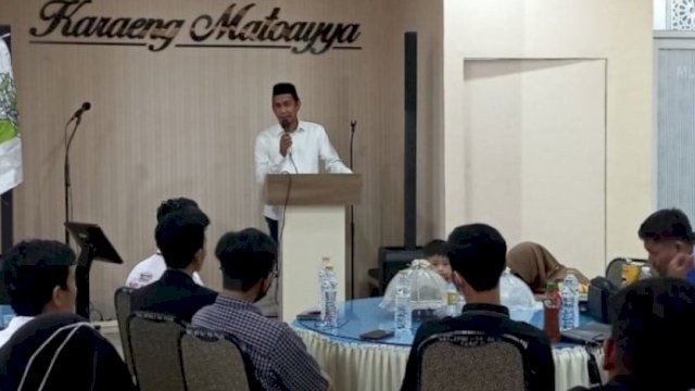 Ketua DPRD Makassar Rudianto Lallo membuka Latihan Kepemimpinan (LK) 2 KAMMI di Baruga Karaeng Matoayya, Rumah Jabatan Ketua DPRD Makassar, Rabu (2/2/2022).