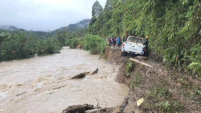 Kondisi banjir yang berada di wilayah Mamasa