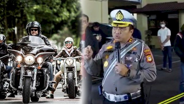 Ilustrasi- Moge dan Kasat Lantas Polrestabes Makassar AKBP Zulanda