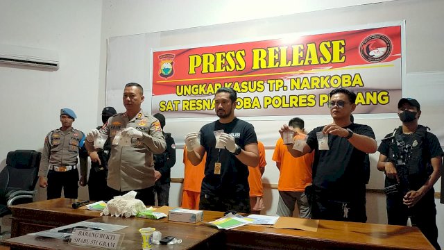 Bawa Sabu 0,5 Kilogram, Dua Warga Parepare Diringkus Tim Satresnarkoba Polres Pinrang