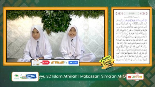 kegiatan Simaan menghafal Al-Quran Juz 30, Selasa 30 Januari 2024 Ruang Studio Athirah TV.(foto:ist)