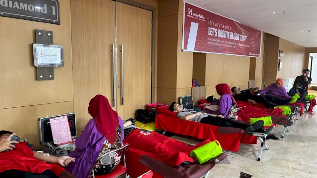 Swiss-Belinn Panakkukang Makassar kembali menggelar kegiatan donor darah, Kamis 1 Februari 2024.
