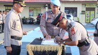Kapolres Sidrap Pimpin Upacara Kenaikan Pangkat dan Sertijab Kapolsek Pitu Riase