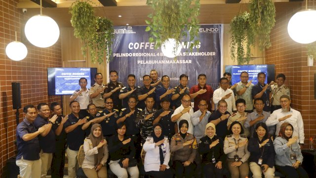 PT Pelabuhan Indonesia (Persero) Regional 4 menggelar Coffee Morning bersama stakeholder di lingkungan Pelabuhan Makassar dalam rangka mempererat sinergi dan silaturahmi antar instansi.(Foto:Pelindo)