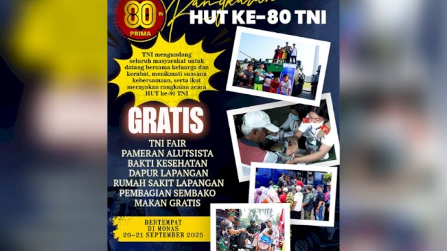 Pesta Rakyat &#8211; TNI Fair jelang HUT ke-80 TNI di Monas