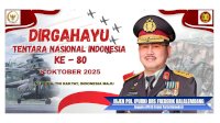 HUT ke-80 TNI, Frederik Kalalembang Sebut TNI Adalah Benteng Kedaulatan dan Kehormatan Bangsa