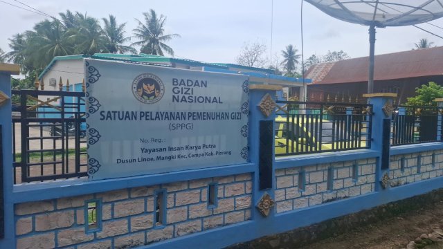 Dapur MBG SPPG Di Cempa Kabupaten Pinrang yang tidak beroperasi lima hari karena dipicu konflik antara pemilik yayasan dengan pihak investor